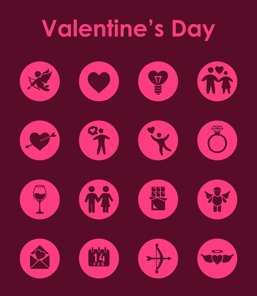set van Valentijnsdag pictogrammen - Vector, afbeelding