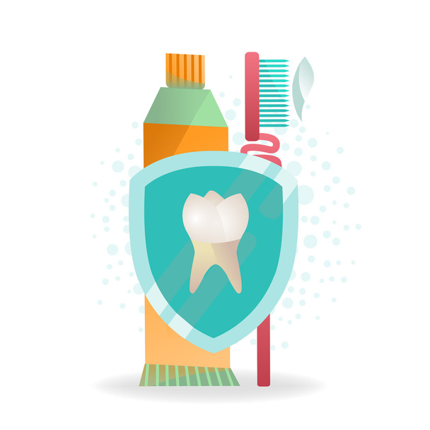 Background on oral hygiene theme - Vector, Image