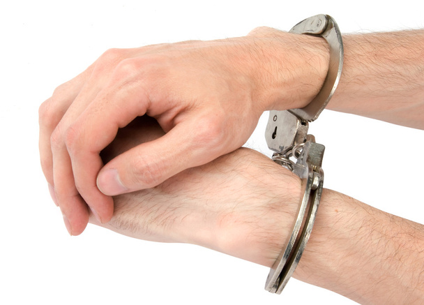 Male hands in handcuffs - Foto, imagen