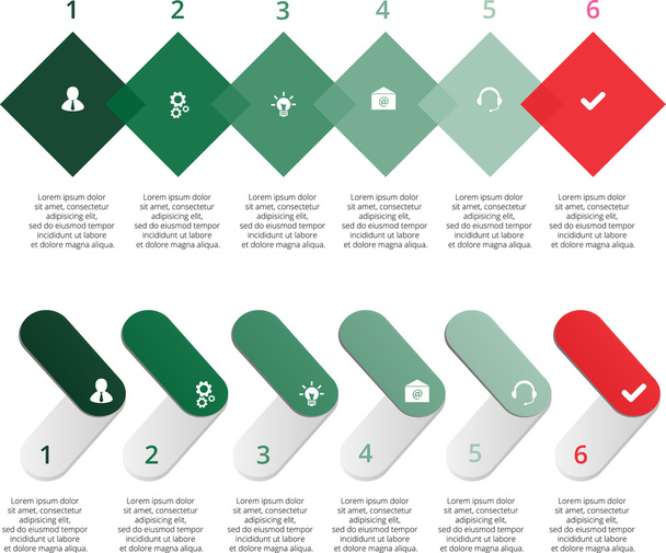 Infographic design template and marketing icons, Business concept with few options, parts, steps or processes. - ベクター画像