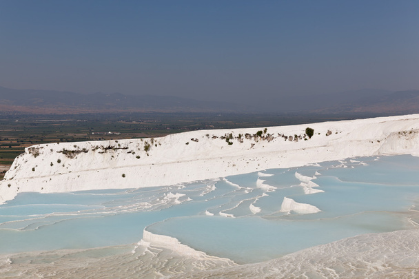 Travertine pools and terraces at Pamukkale, Turkey - Photo, Image