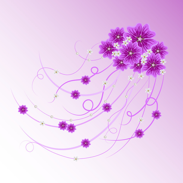 Floral vector background. - Vecteur, image
