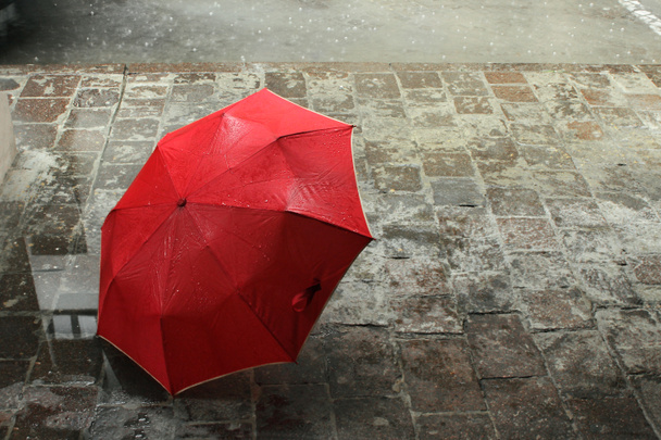 Paraguas rojo
 - Foto, imagen