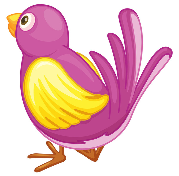 Purple bird - Vector, Image