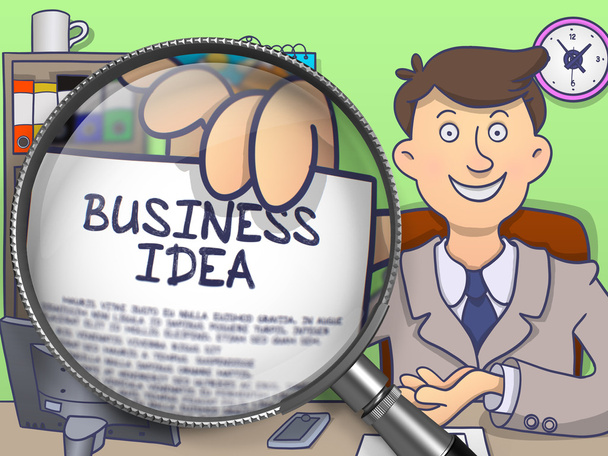 Бізнес-ідея через Magnifier. Концепція Doodle
. - Фото, зображення