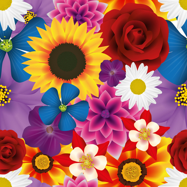 Ілюстрація Вектор Безшовний візерунок Квітка
 - Вектор, зображення