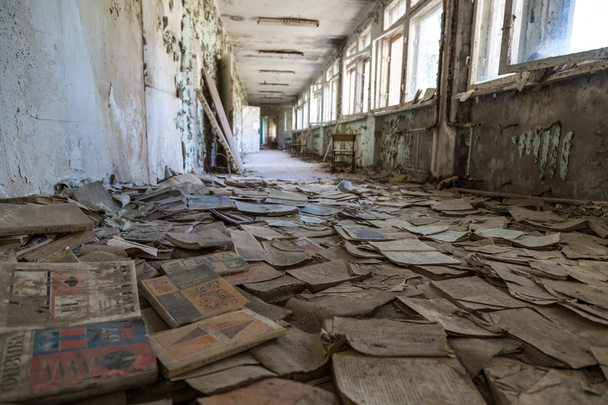 School in Chernobyl, Ukraine - Fotó, kép