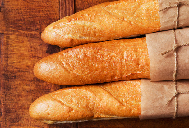 Freshly baked French bread - Photo, image