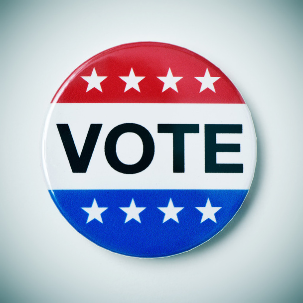 badge ψηφοφορία για την εκλογή των Ηνωμένων Πολιτειών - Φωτογραφία, εικόνα