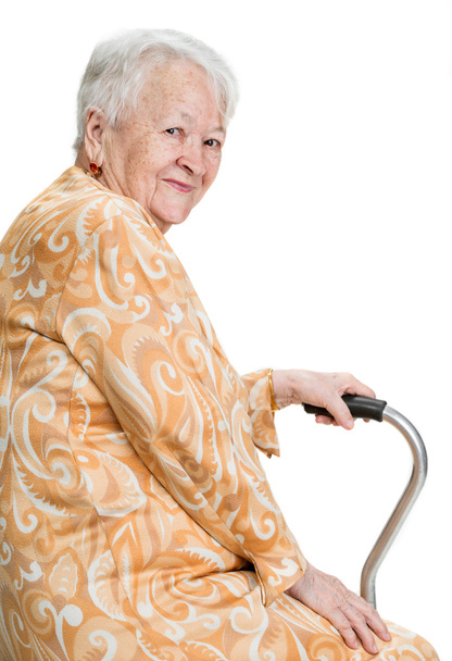 mooie lachende senior vrouw - Foto, afbeelding
