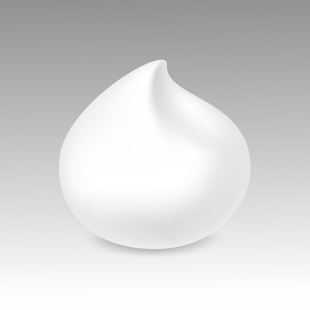 Crema de espuma blanca vectorial Mousse Jabón Loción aislado en el fondo
 - Vector, imagen