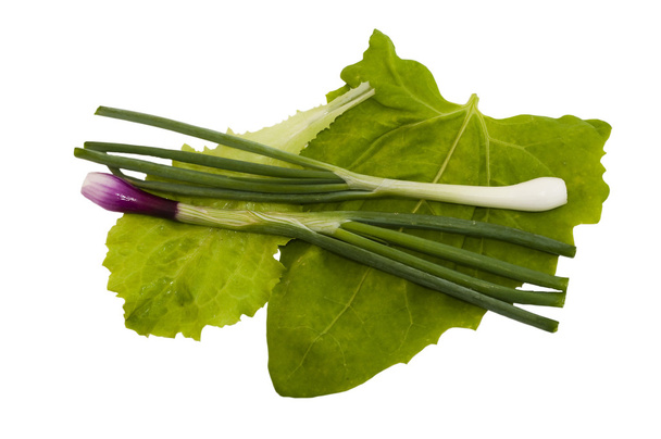 Змішайте салат, борошно і цибулю
 - Фото, зображення