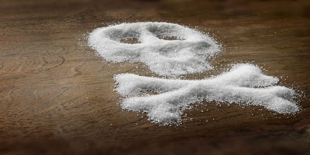 Сахарный Череп. Нездоровая концепция белого сахара
. - Фото, изображение