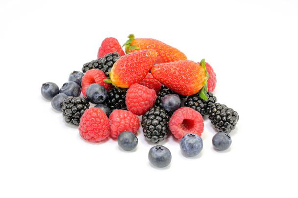 Blackberry Raspberry  Strawberry Blueberry Fruit Mix - Photo, Image