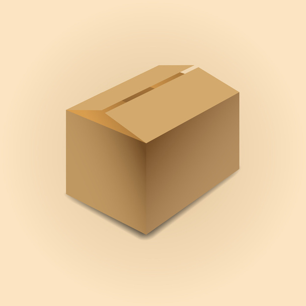 Cardboard box vector illustration. - Vector, Image