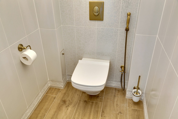 white modern toilet - 写真・画像