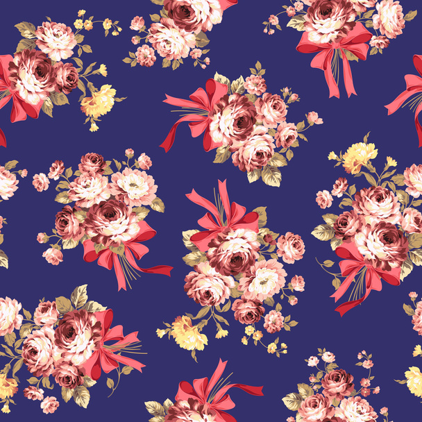 Rose flower pattern, - Вектор, зображення