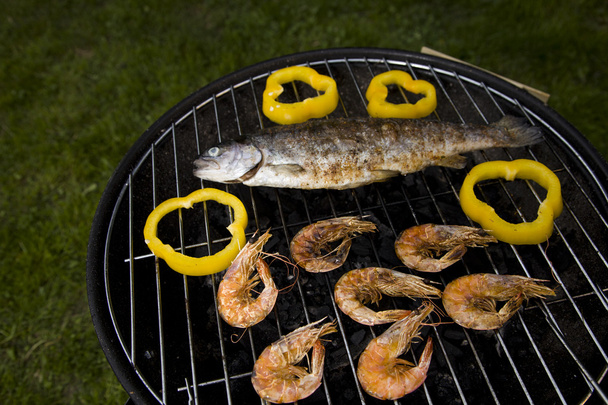 Seafood on grill! - Photo, Image