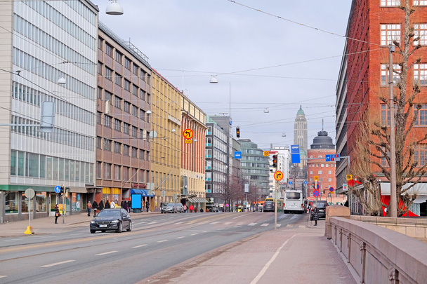 traffic on a street of Helsinki - Zdjęcie, obraz
