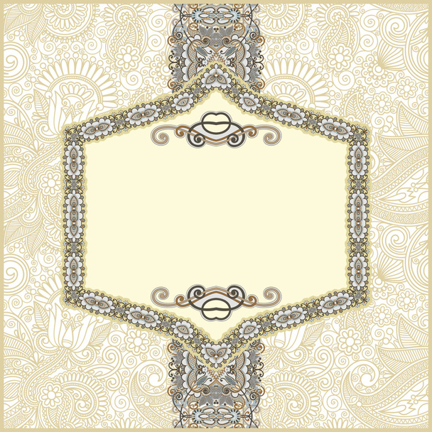 Ornate card announcement - Vector, Image