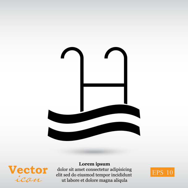 icono de la piscina
 - Vector, imagen