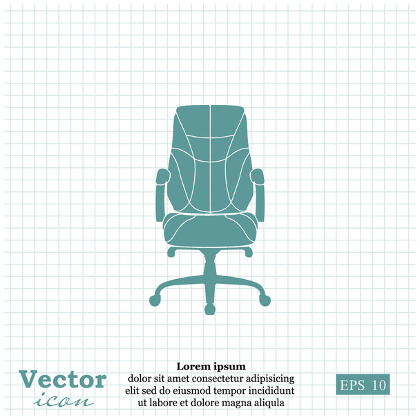 office armchair icon - Vector, Image