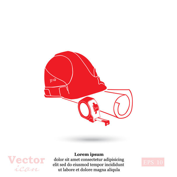 Bautechnik-Ikone - Vektor, Bild