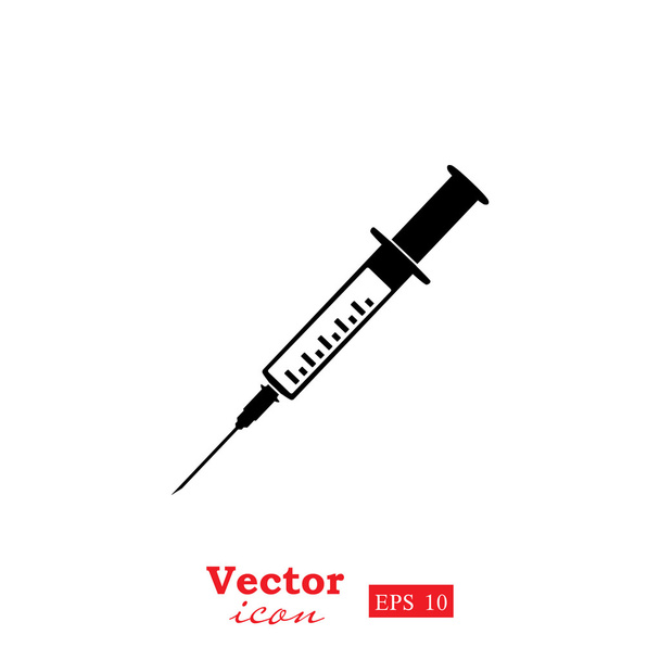jeringa médica, icono de vacunación
 - Vector, imagen
