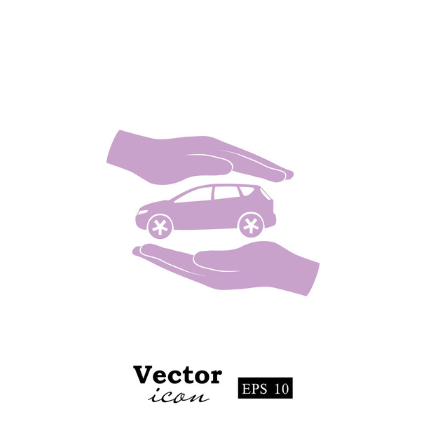 auto verzekering pictogram - Vector, afbeelding