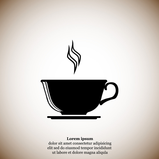 cup of tea, coffee icon - Vektor, Bild