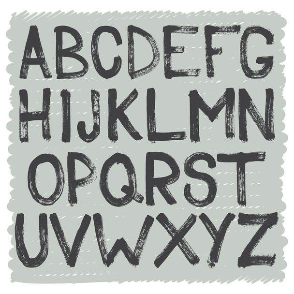 Interesting alphabet of capital letters. - Vector, Image