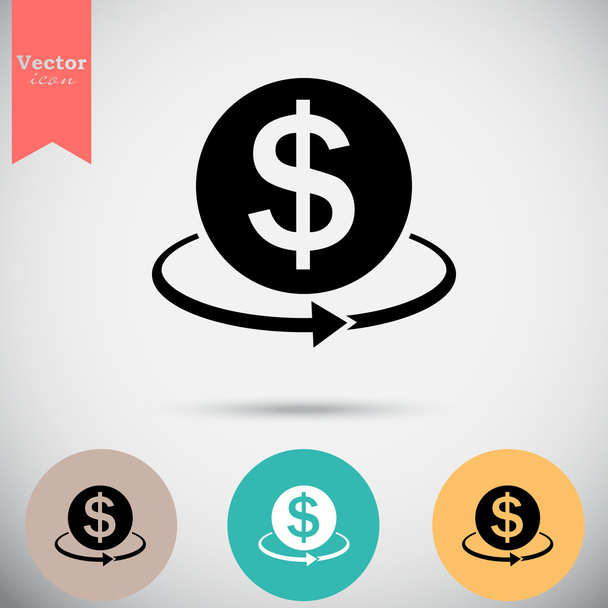 convert money icons set - Vector, Image