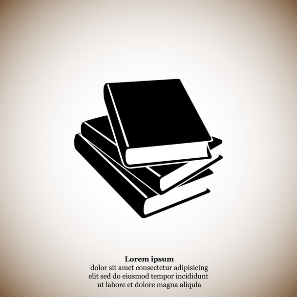 stack of books icon - Vector, Image