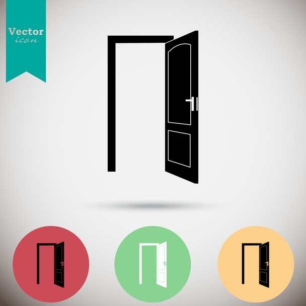 open deur pictogrammen - Vector, afbeelding