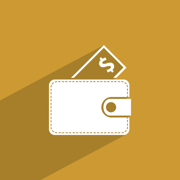 Para simgesi olan cüzdan - Vektör, Görsel