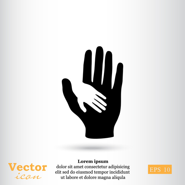 ikona rukou dítě a rodič - Vektor, obrázek