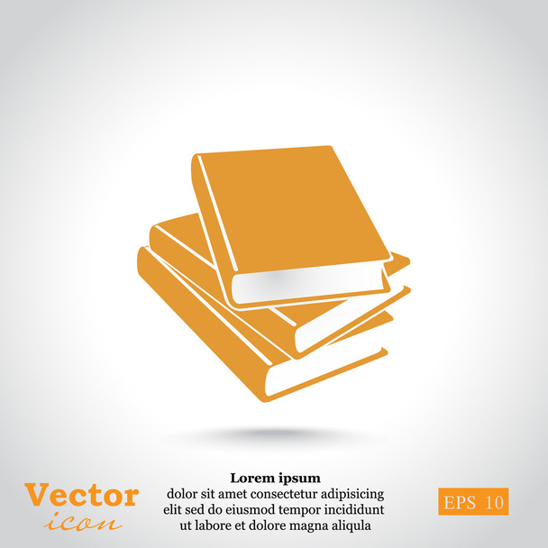 Pila de libros icono - Vector, imagen