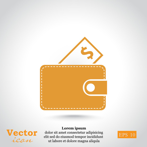 pénztárca pénztárca ikon - Vektor, kép