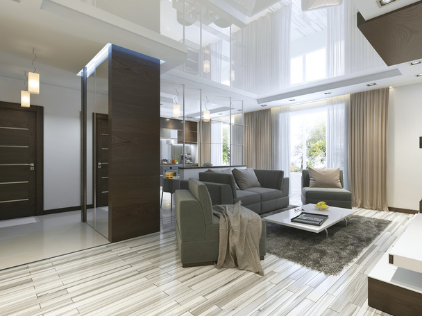  Luxe woonkamer Studio in een moderne stijl. - Foto, afbeelding