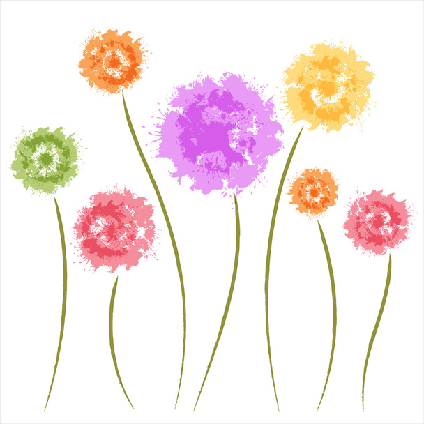Pitypang virágot. Akvarell - Vektor, kép