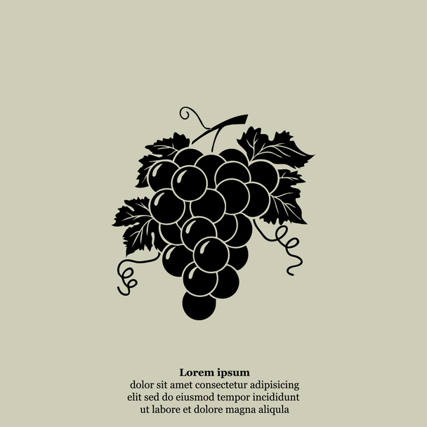 Значок "Гроздь винограда"
 - Вектор,изображение