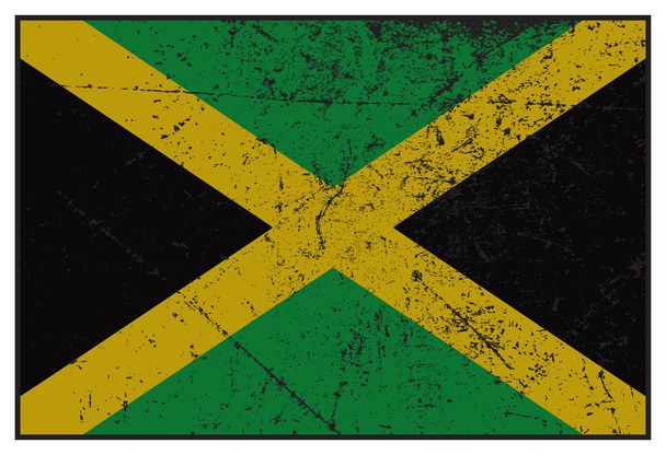 Bandeira da Jamaica Grunged
 - Vetor, Imagem