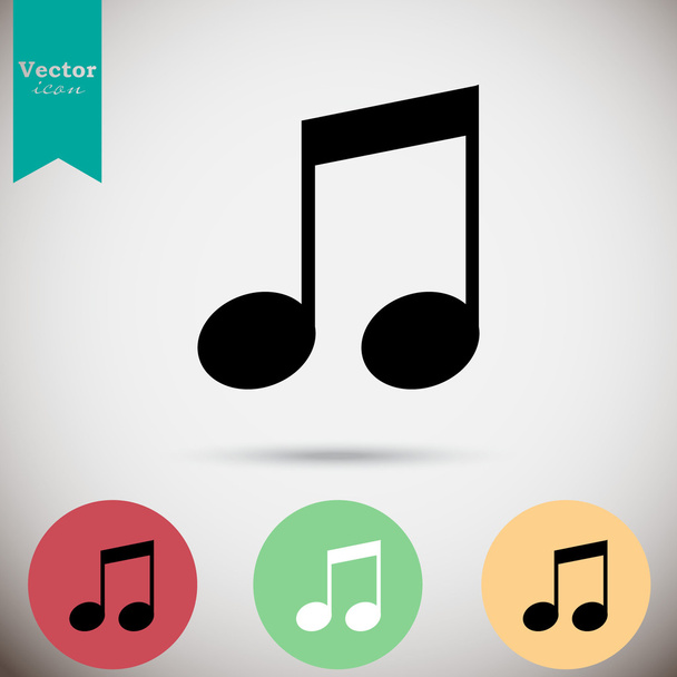 Hudební poznámky ikony nastavit - Vektor, obrázek