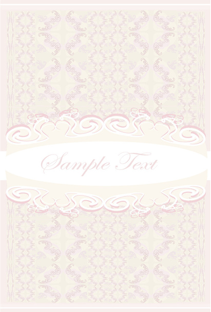 Elegant wedding invitation card - Vector, imagen