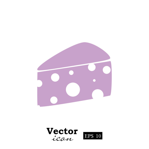 piece of cheese icon - Vector, Image