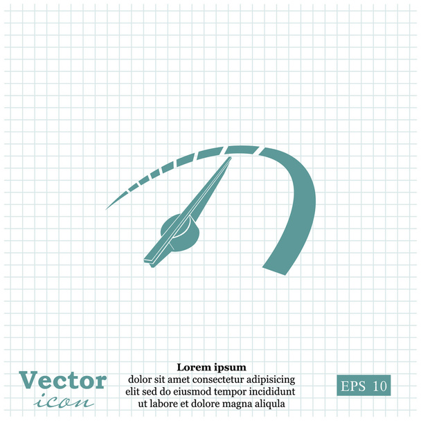 Icono del velocímetro del coche
 - Vector, imagen
