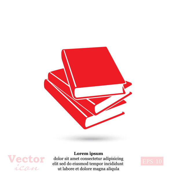 Иконка с книгами - Вектор,изображение