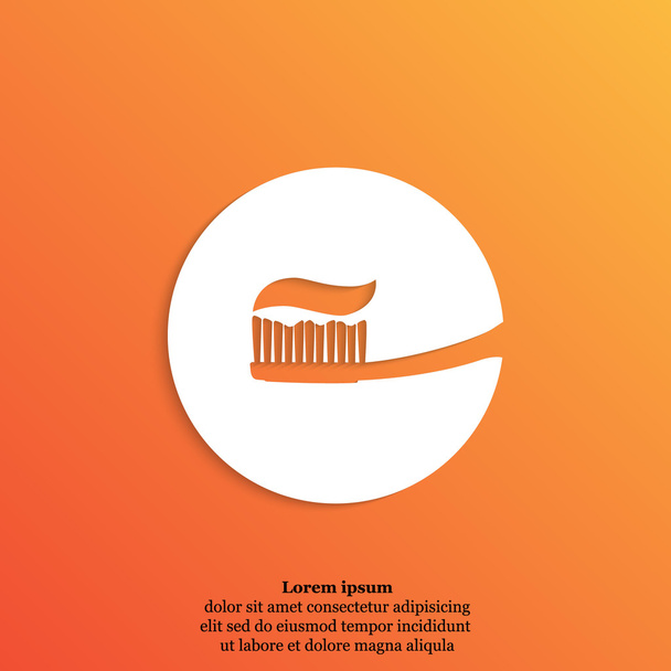 dentifricio con icona dello spazzolino
 - Vettoriali, immagini