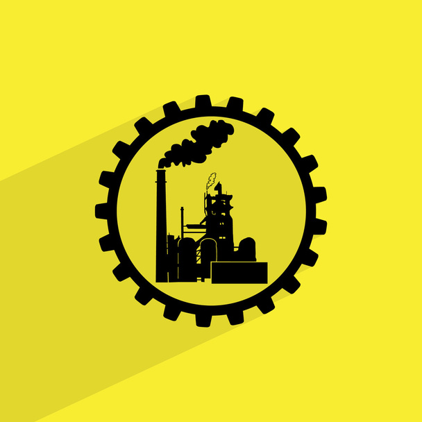 industrial factory icon - Vector, Image
