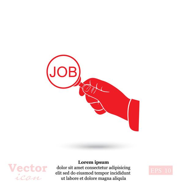 Ikone bei der Jobsuche - Vektor, Bild